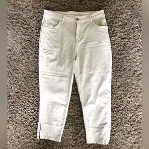 Charlie B Off-White Cotton Pants Sz 8
